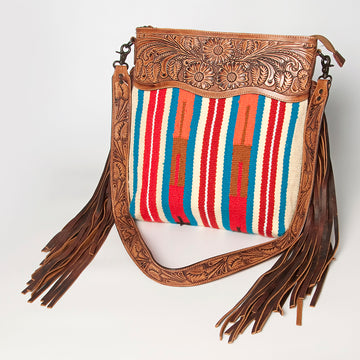 American Darling Signature Crossbody Hand Tooled Saddle Blanket Genuine Leather Women Bag Western Handbag Purse